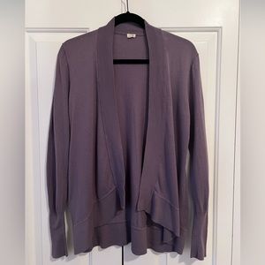 J Crew Factory medium lavender colored open cardigan